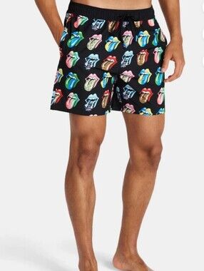 NWT The Rolling Stones Men's Sz 3x Allover Print Board Shorts
